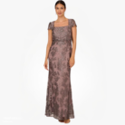 Women's Metallic Embroidered Gown