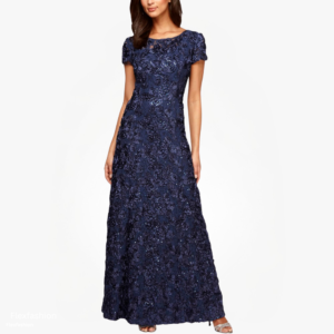 Women's Rosette Mother of The Bride Dress