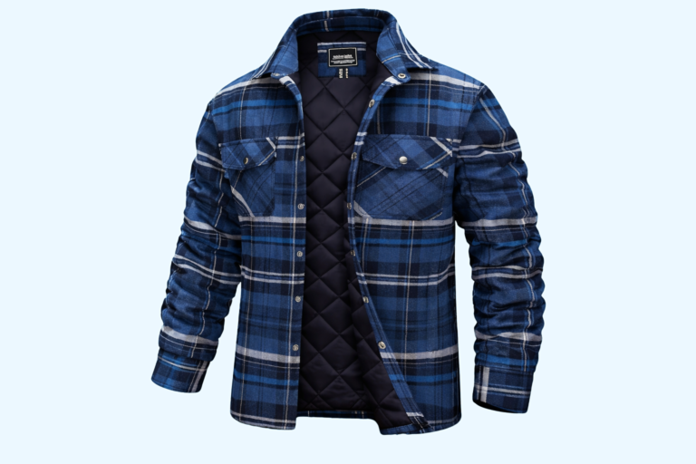 Men’s Ultimate 5-Star Quilted Lined Thermal Winter Coat – Stay Warm Insulated Flannel Shirt Jacket