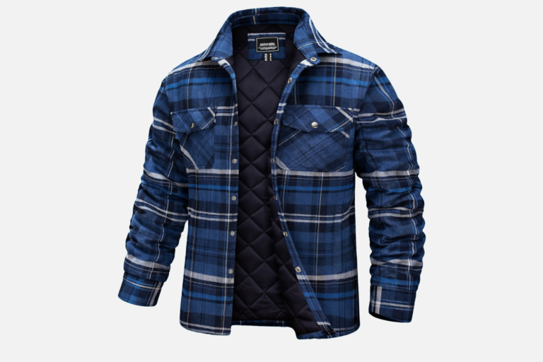Men’s Ultimate 5-Star Quilted Lined Thermal Winter Coat – Stay Warm Insulated Flannel Shirt Jacket