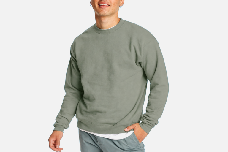 Ultimate Hanes Men’s Crewneck Sweatshirt – EcoSmart Fleece, Big & Tall, 1 or 2-Pack