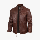 Lambskin Café Racer Leather Jacket