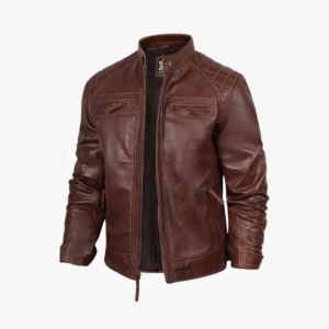 Lambskin Café Racer Leather Jacket