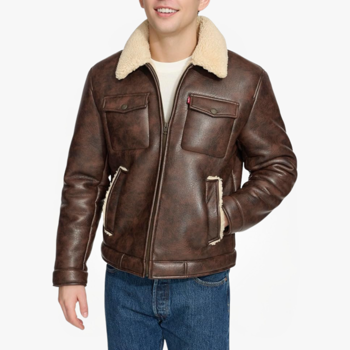Men’s Faux Shearling Trucker Jacket