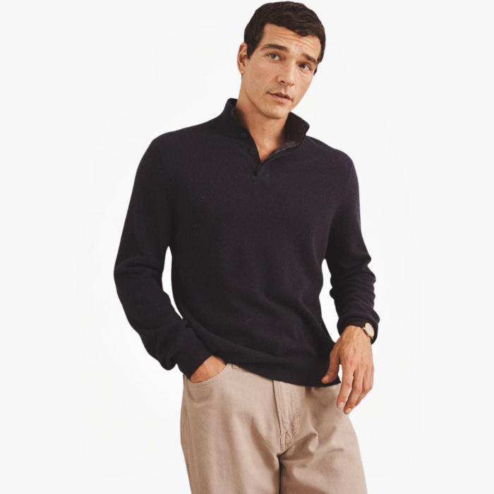 Signature Cashmere Quarter Button