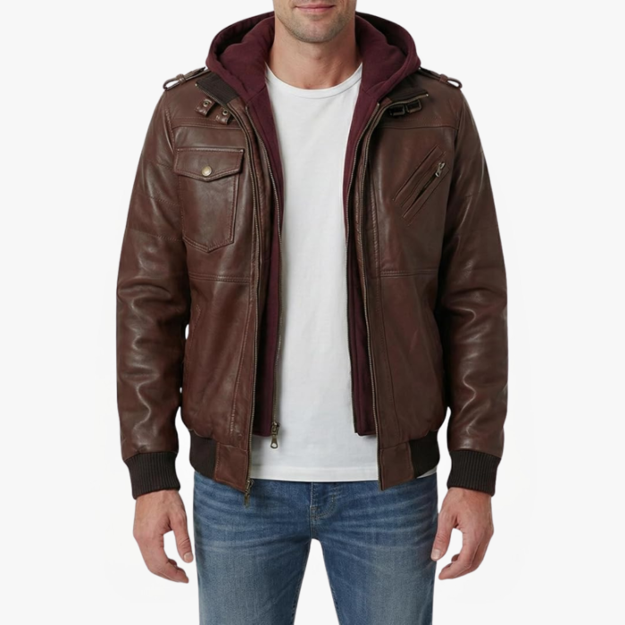 Lambskin Leather Bomber Jacket