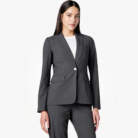Women One Button Blazer Elegant