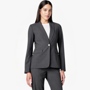 Women One Button Blazer Elegant