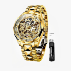 Gold Skeleton Watch