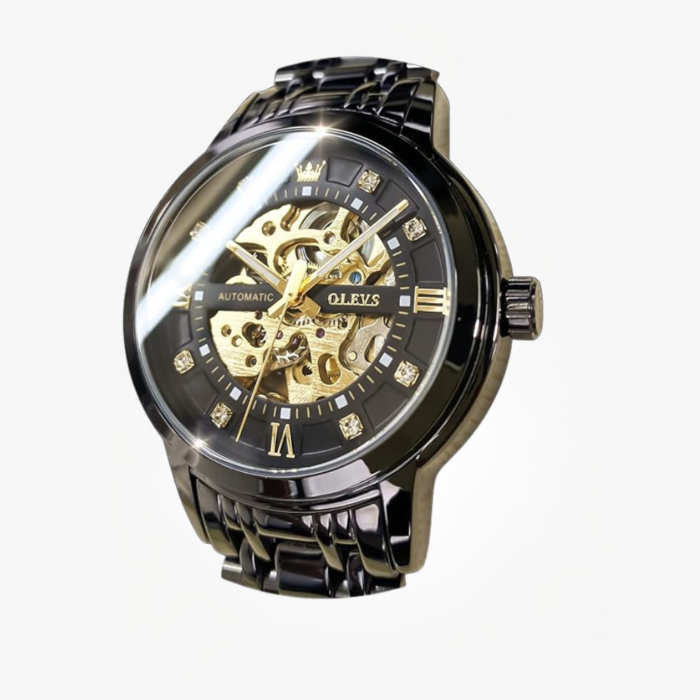 Men’s Gold Skeleton Watch