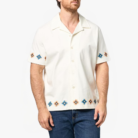 Men’s Casual Fit Tile Emb Short Sleeve Shirt
