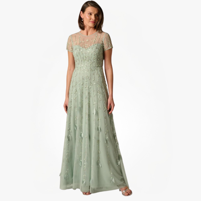 Beaded 3D Petal Dress