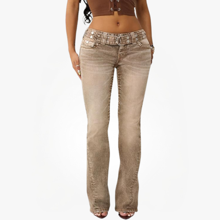 Women’s Becca Belted Cargo Bootcut Jeans
