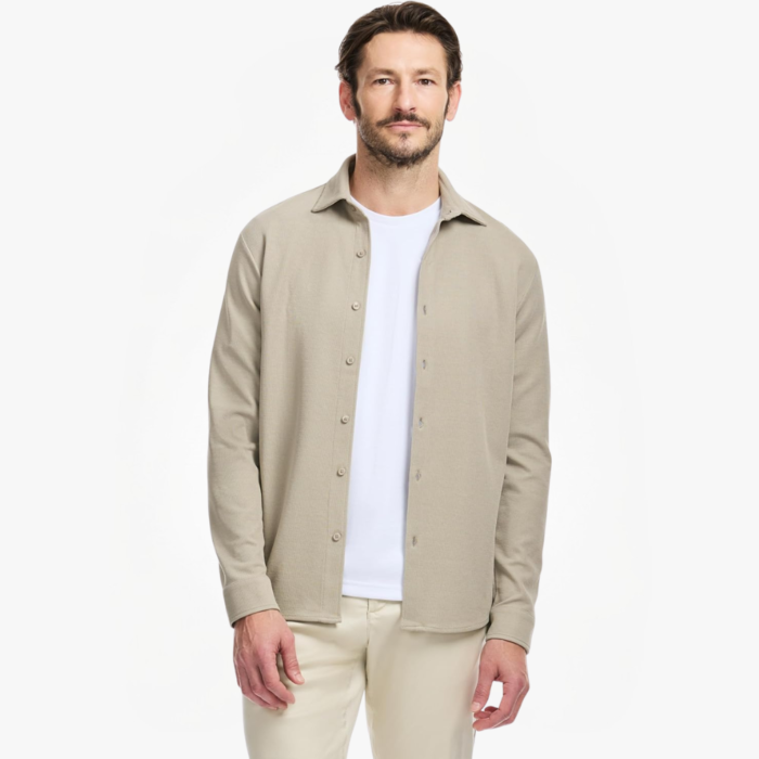 Men’s Textured Pique Button Down