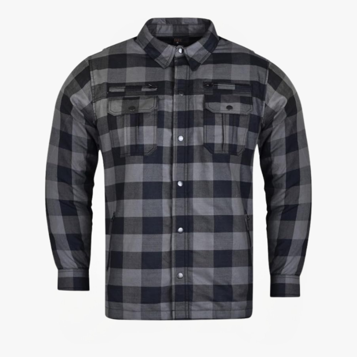Men’s Armored Checkered Flannel Biker